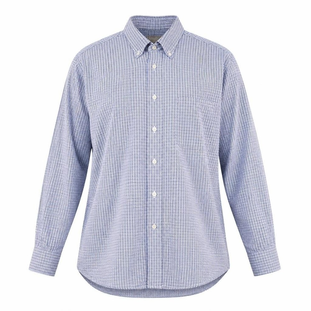Gitman Bros Shirt Mens 16 32 Blue Gingham Check Preppy Office Button Down